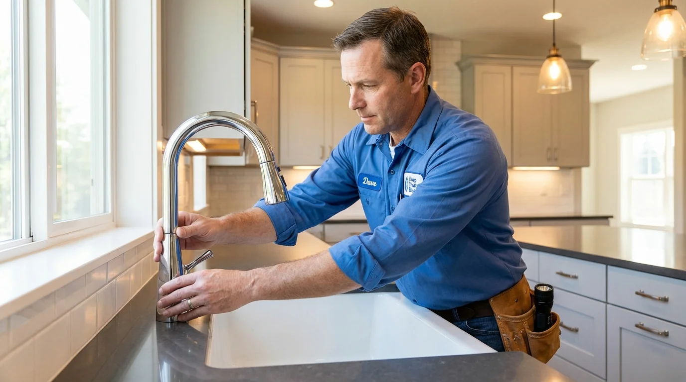 Kitchen faucet installation by Johns Plumbing LLC in Lenoir